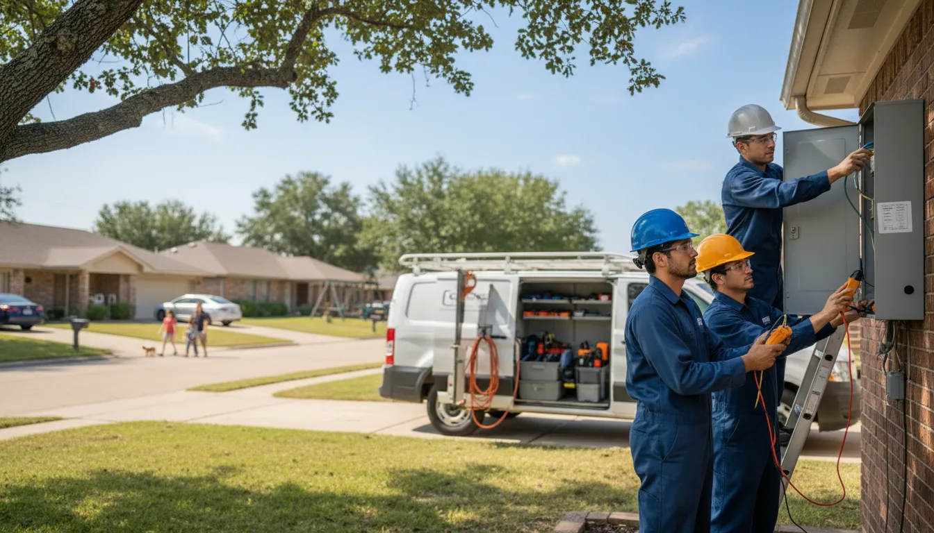 Certified electrician providing emergency electrical services in Gouldbusk, TX